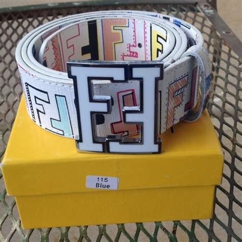 fendi belts colorful|authentic men's Fendi belt.